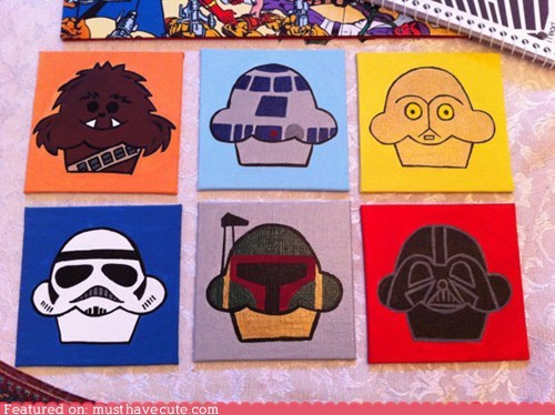 Star Wars Cupcake Paintings