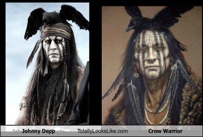 Johnny Depp Totally Looks Like Crow Warrior