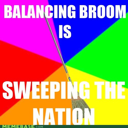 Balancing broom