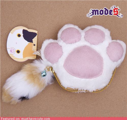 Cat Paw Plush Wallet
