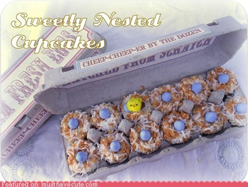 Epicute: Bird Nest Cupcakes