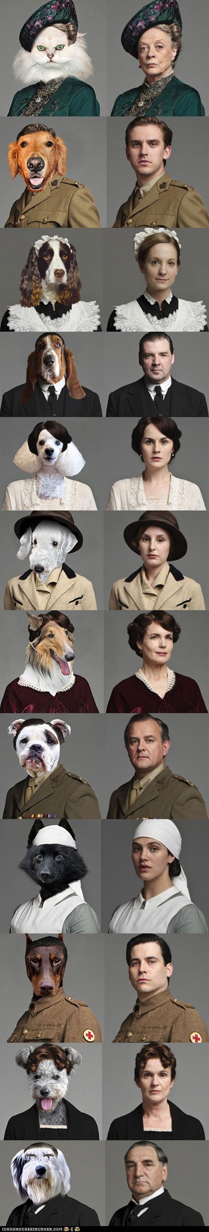 The Cast of "Downton Abbey" as Cats and Dogs
