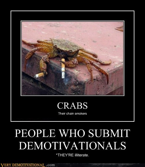 PEOPLE WHO SUBMIT DEMOTIVATIONALS