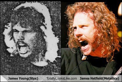 James Young (Styx) Totally Looks Like James Hetfield (Metallica)