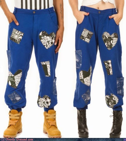 Patchwork Pants, Not Suitable For Outdoors