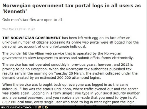 Norwegian tax system fail! Thanks to User Norwegian!