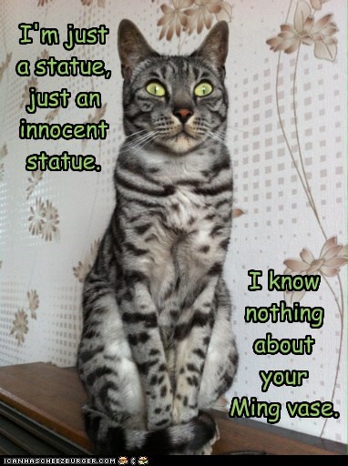 I'm just a statue, just an innocent statue.
