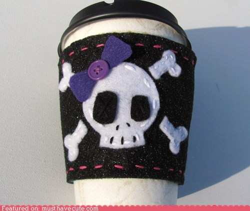 Girly Skull Coffee Sleeve