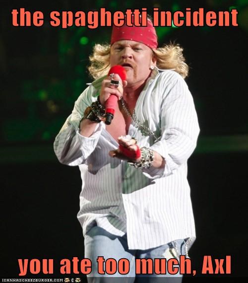 the spaghetti incident  you ate too much, Axl
