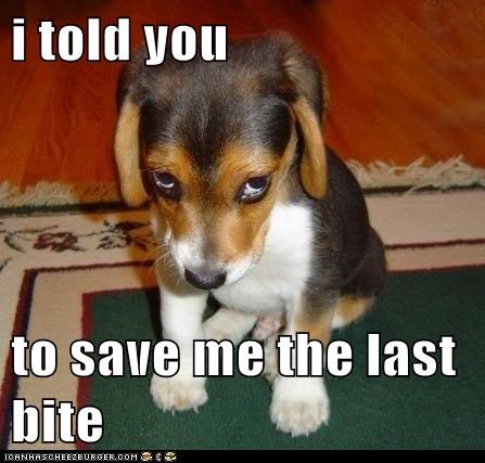 i told you   to save me the last bite