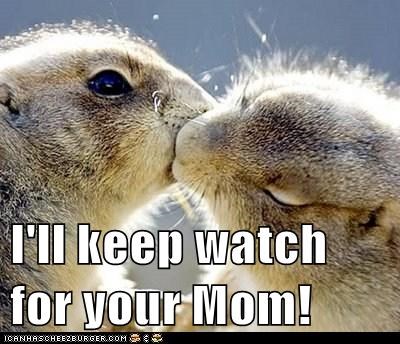 I'll keep watch for your Mom!