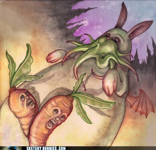 Sketchy Bunnies: Great Old One: CTHULHU BUNNY!