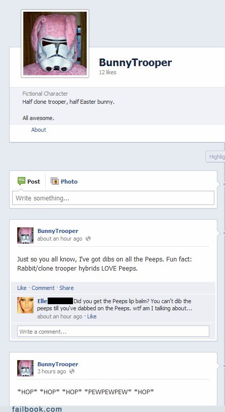 Failbook: Bunny Trooper Will Make Your Easter Better