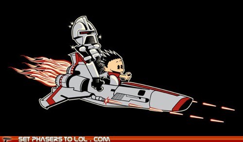 Calvin and Cylon Hobbes