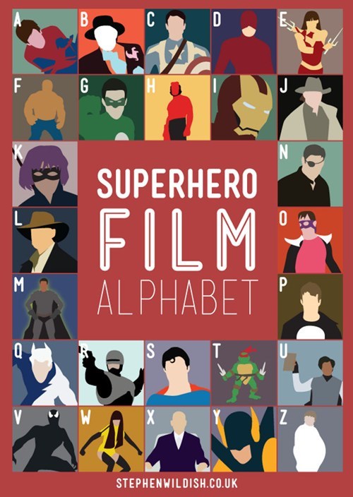 Superhero Alphabet of the Day