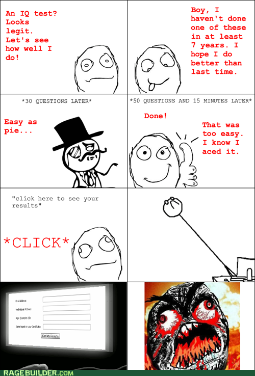 Rage Comics: Falling for That is an IQ Test in Itself