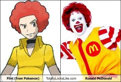Flint (from Pokemon) Totally Looks Like Ronald McDonald