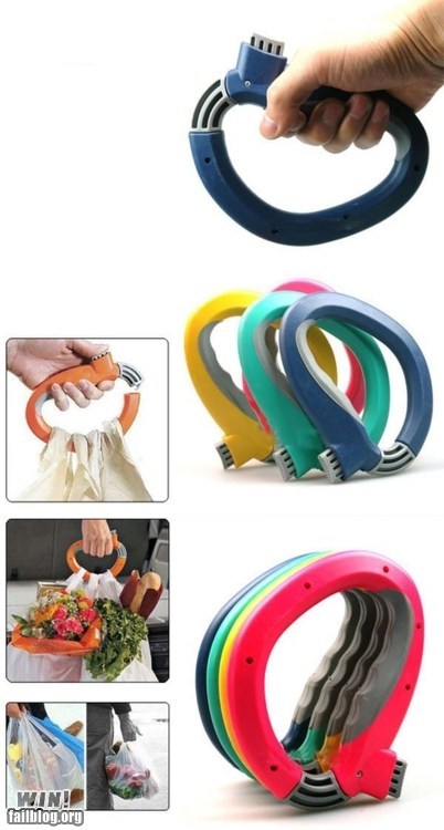 WIN!: One Trip Grip Grocery Bag Holder WIN