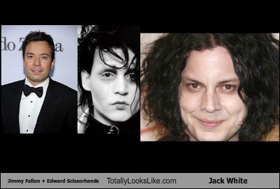 Jimmy Fallon + Edward Scissorhands (Johnny Depp) Totally Looks Like Jack White
