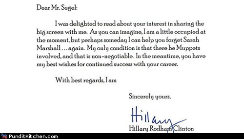 From The Desk of Hillary