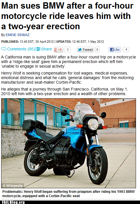 FAIL Nation: Probably Bad News: Motorcycles are Exciting