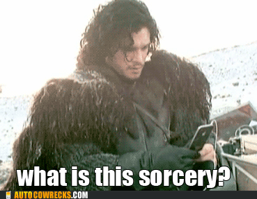 Autocowrecks: Jon Snow is Confused By Your Modern Technology