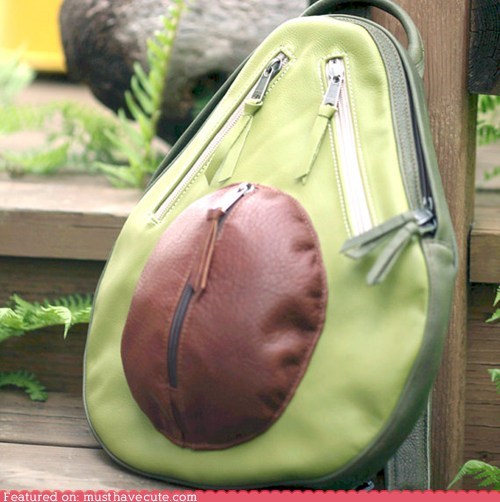 Leather Avocado Backpack