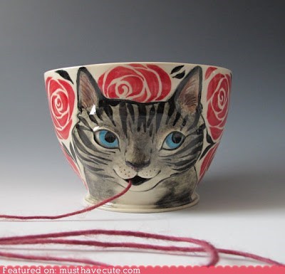 Kitty Cat Yarn Bowl