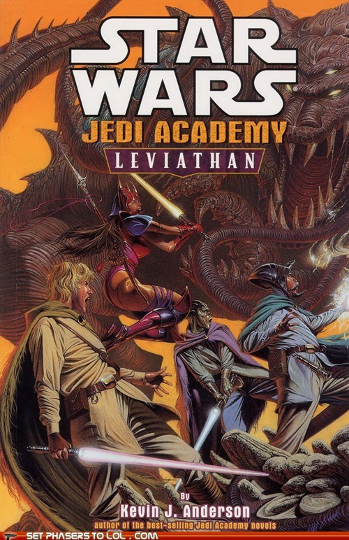 WTF Sci-Fi Book Covers: Star Wars Jedi Academy: Leviathan