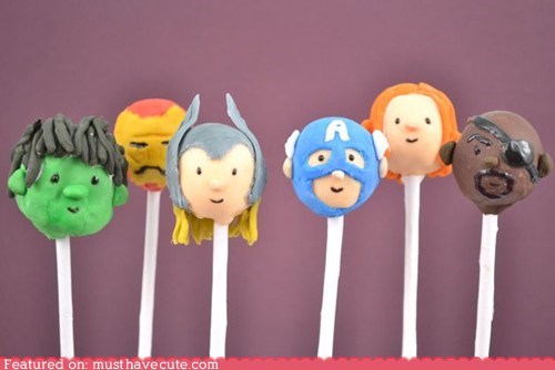 Avengers Cake Pops