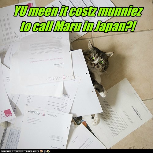 YU meen it costz munniez  
