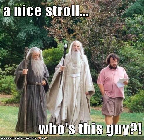 a nice stroll...  who's this guy?!