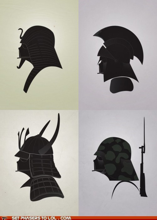 Darth Vader as Warriors from History