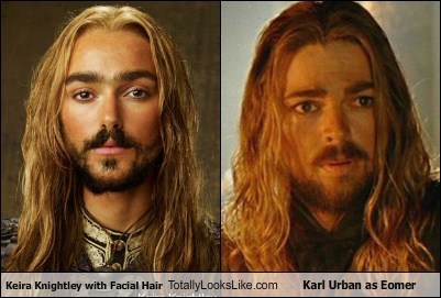 Totally Looks Like: Keira Knightley With Facial Hair Totally Looks Like Karl Urban as Eomer