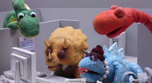 Slacking Off at the Dino Office