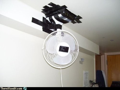 Desk Fan, Get Down From There!