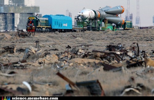 The Soyuz Heads to the Launch Pad