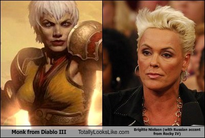 Monk from Diablo III Totally Looks Like Brigitte Nielsen