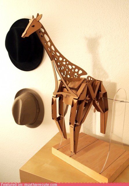 Walking Cardboard Giraffe