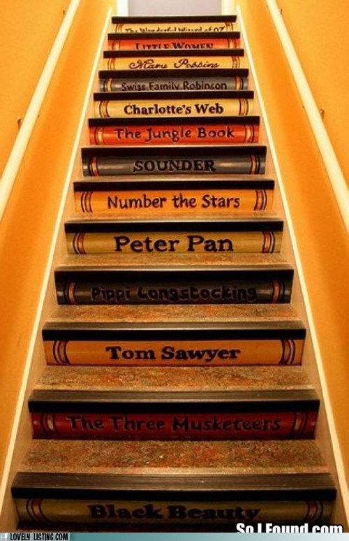 Bookcase of the Day: Going Up