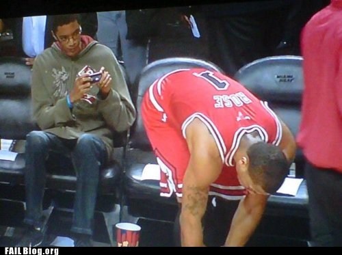 Taking a Photo of Derrick Rose FAIL