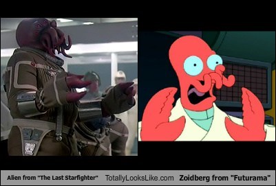 Alien from "The Last Starfighter" Totally Looks Like Zoidberg from "Futurama"