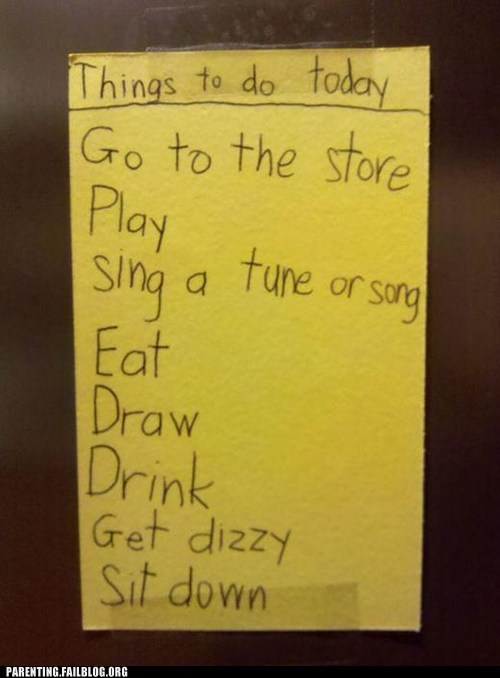 Parenting Fails: Children Have a Busy Life