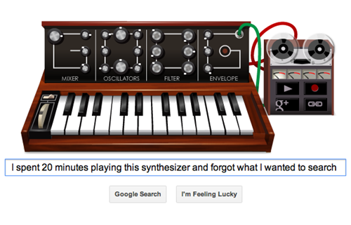 Today's Google Doodle Lets You Play and Record a Moog Synthesizer