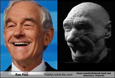 Ron Paul Totally Looks Like Homo Neanderthalensis Head Cast (Discovery  Channel)