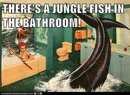 THERE'S A JUNGLE FISH IN THE BATHROOM!