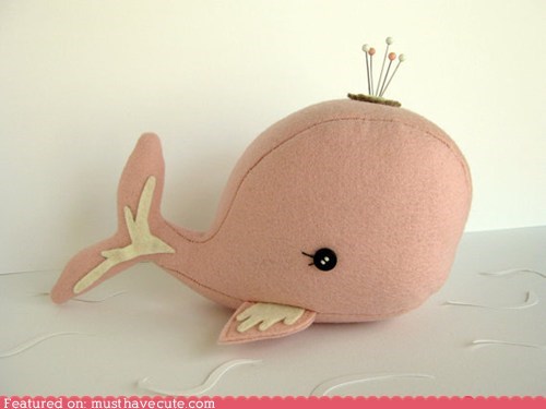 Pinky Whale Pincushion