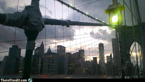 Not Even the Brooklyn Bridge Can Escape the Tape