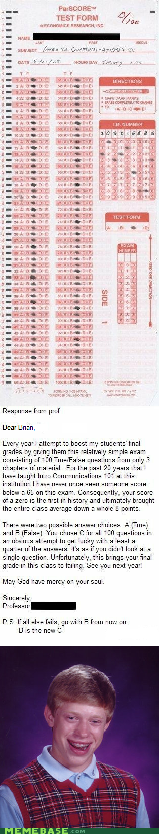 Classic: Only One Student Could Have Luck This Bad