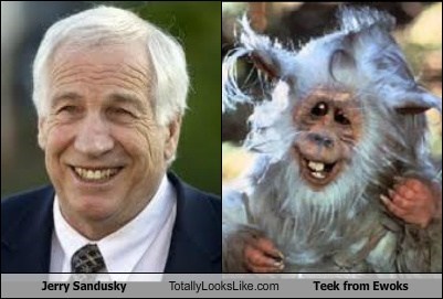 Jerry Sandusky Totally Looks Like Teek from Ewoks